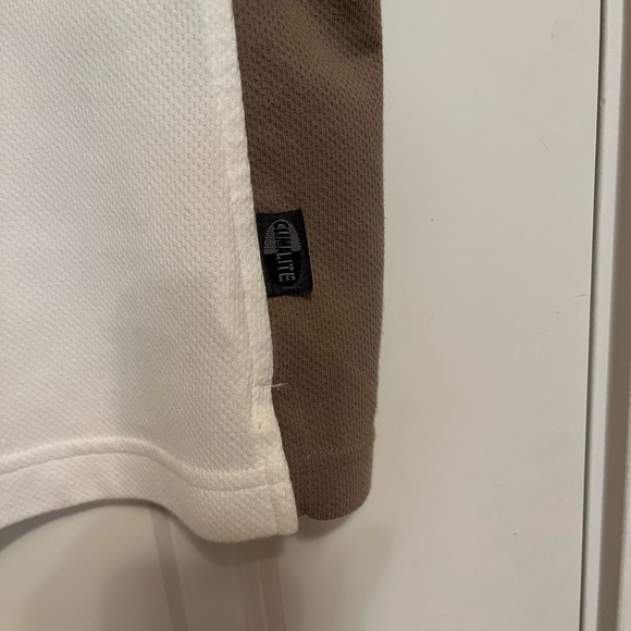 Adidas Cream and Tan Golf Shirt size M - Picture 4 of 8
